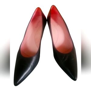 Julieta Barcelona Agnes Classic Black Leather Pumps Made In Spain Size 8